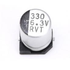 C กระป๋อง 6.3V 330uf SMD capacitor ขนาด 6*7มิลลิเมตร
